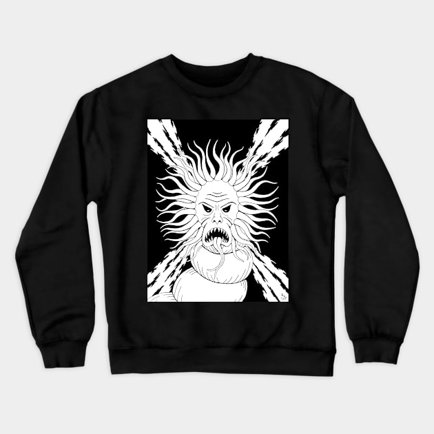 Tentacled Monstrosity Weird Horror Art Crewneck Sweatshirt by AzureLionProductions